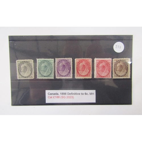 335 - Canada Stamps: QV issues including used Colony 3d imperforate SG5 and 17c SG 43 with later Dominion ... 