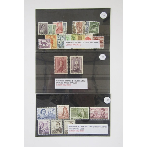 341 - Stamps of Australia: KEVII-QEII definitives, commemoratives, official and postage due in sets and wi... 