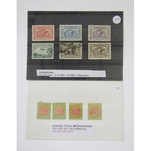 341 - Stamps of Australia: KEVII-QEII definitives, commemoratives, official and postage due in sets and wi... 