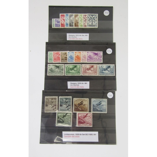 347 - Air Stamps of Europe: Various mint and used issues from 1920s to 50s of Austria, Hungary, Lichtenste... 