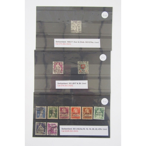 349 - Stamps of Switzerland: Various mint and used issues from 1862 onwards of definitives and commemorati... 