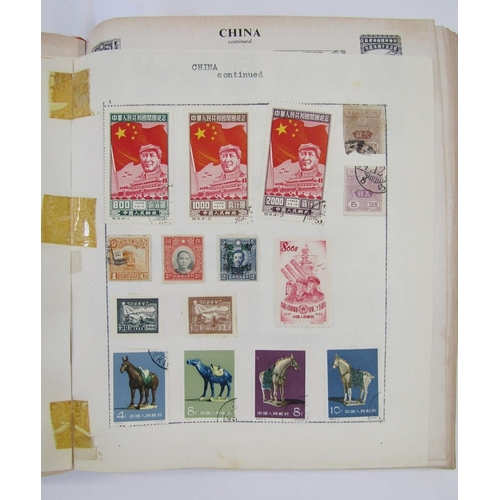 358 - All World: Two albums and small tin of mostly used definitives and commemoratives, some mint from GB... 