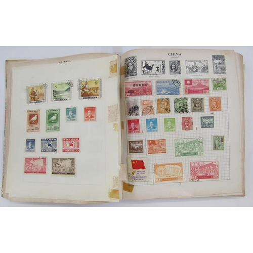 358 - All World: Two albums and small tin of mostly used definitives and commemoratives, some mint from GB... 