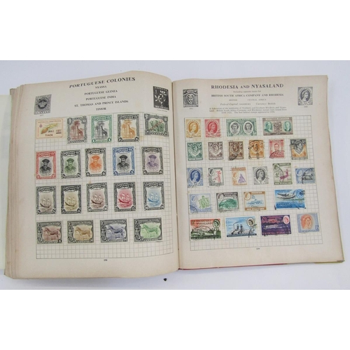 358 - All World: Two albums and small tin of mostly used definitives and commemoratives, some mint from GB... 