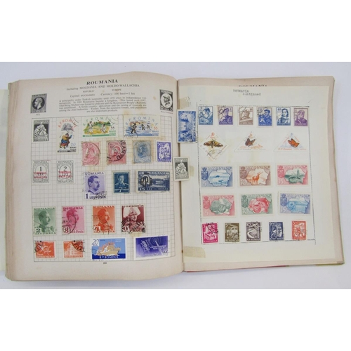 358 - All World: Two albums and small tin of mostly used definitives and commemoratives, some mint from GB... 