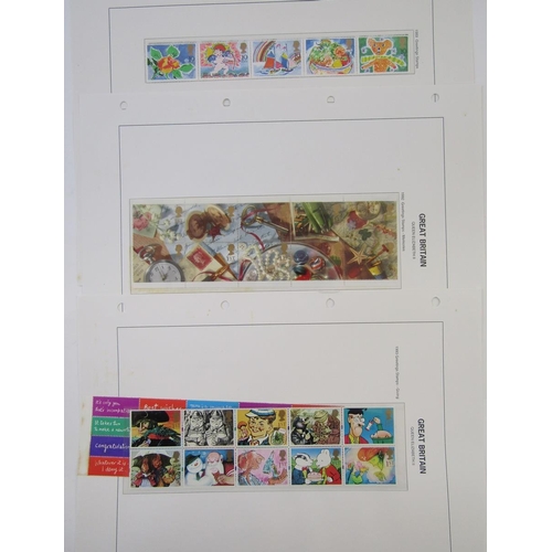 366 - GB stamps: With face value £120+, booklet strips, panes and PO Label Sheets including scarcer ‘Robin... 