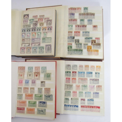 377 - Stamps of Albania, Algeria, Argentina, Monaco and San Marino: Four stock books including early issue... 