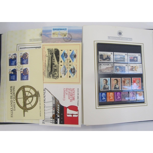 383 - British Commonwealth: Box of 4 QEII royal event Omnibus album/stockbooks with mint and used issues i... 