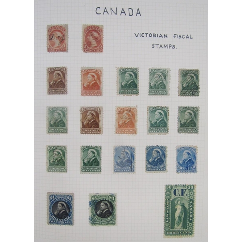 387 - Canada stamps: QV-QEII issues in album, stockbook, and sleeve of definitives, commemoratives, offici... 