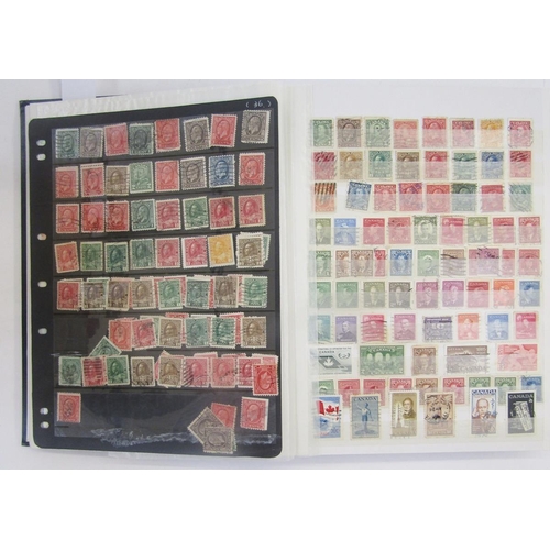 394 - GB & British Empire/Commonwealth Stamps: Box of 3 large +2 small stock books of mint & used QV-QEII ... 