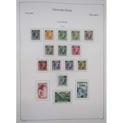 395 - German stamps: High grade mint and used Third Reich and German Occupation collection in 4 quality bl... 