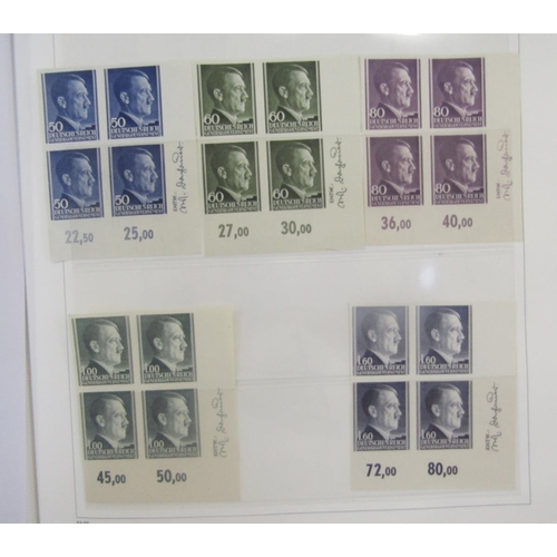 395 - German stamps: High grade mint and used Third Reich and German Occupation collection in 4 quality bl... 