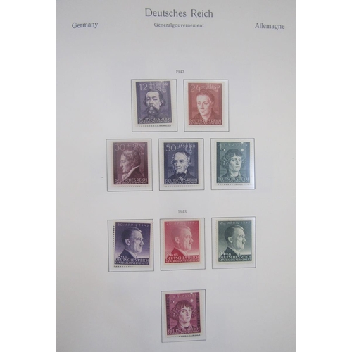 395 - German stamps: High grade mint and used Third Reich and German Occupation collection in 4 quality bl... 