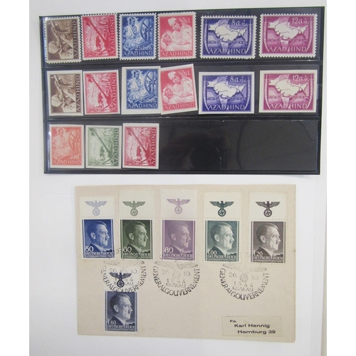 395 - German stamps: High grade mint and used Third Reich and German Occupation collection in 4 quality bl... 