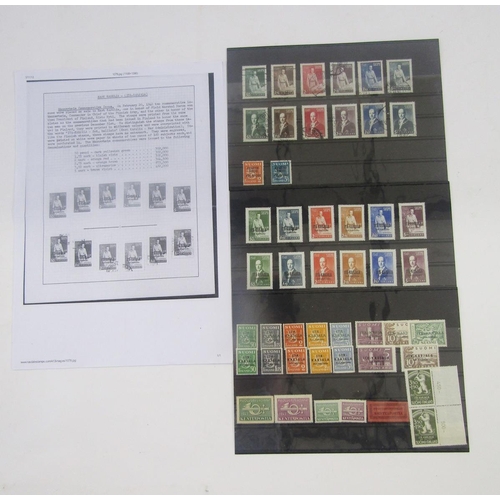 397 - Finland stamps: Sleeve of covers and mint/used definitives mostly overprinted East Karelia with back... 