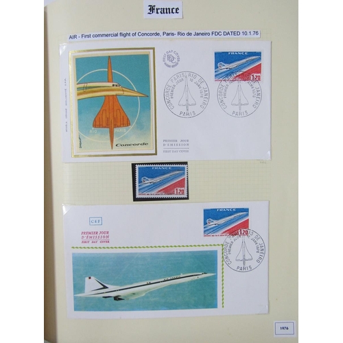 408 - Stamps of France: Box of 4 albums of definitive, commemorative, Red Cross, Conseil de Europe, UNESCO... 