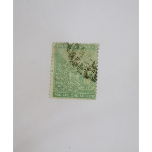 369 - Stamps of South Africa: Cape of Good Hope 1864-77 used definitive, 1s green SG26ax, watermark CC rev... 