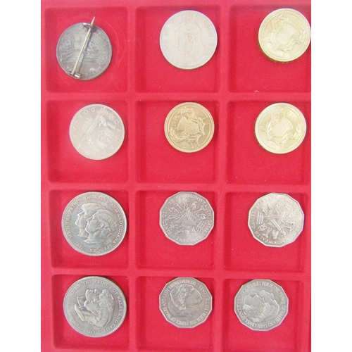 239 - Numismatic Travel Case, with 6 red trays, most trays containing world and British coins of all denom... 