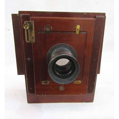 190 - City Sale and Exchange 'Salex' mahogany and brass-mounted tailboard camera, early 20th century, with... 