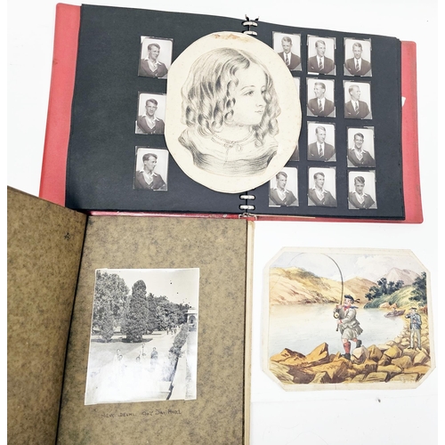 226 - Two albums of photographs, invitations and other ephemera, the first album mainly relating to a Dr C... 