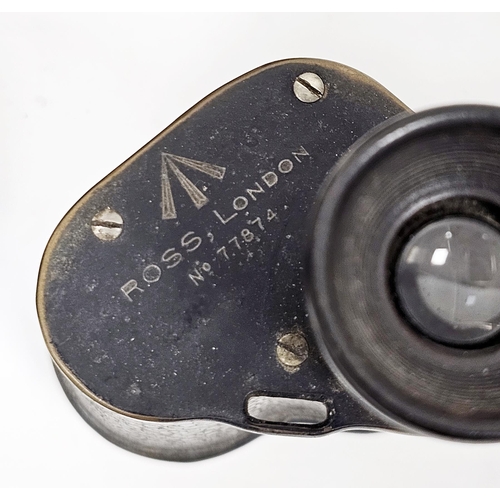 237 - Set of military ' Ross of London ' stereo prism power-6 binoculars stamped with a crows-foot togethe... 