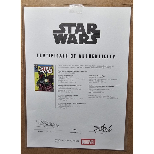 262 - (Signed) Stan LEE (1922-2018) Star Wars #68 - The Search Begins (2015)
 Limited edition Washington G... 