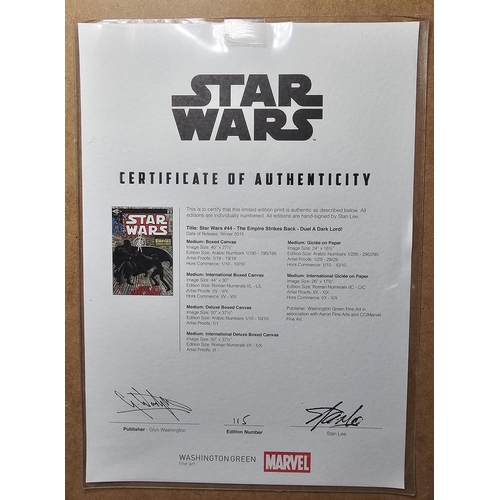 263 - (Signed) Stan LEE (1922-2018) Star Wars #44 - The Empire Strikes Back - Duel A Dark Lord
 Limited ed... 