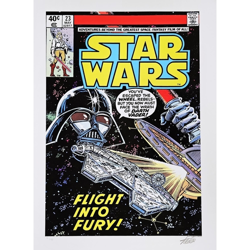 264 - Portfolio of Six Limited Edition Marvel Star Wars Comic Book Cover Prints Signed by Stan Lee, 2015
 ... 