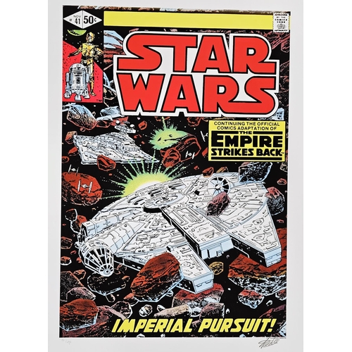 264 - Portfolio of Six Limited Edition Marvel Star Wars Comic Book Cover Prints Signed by Stan Lee, 2015
 ... 