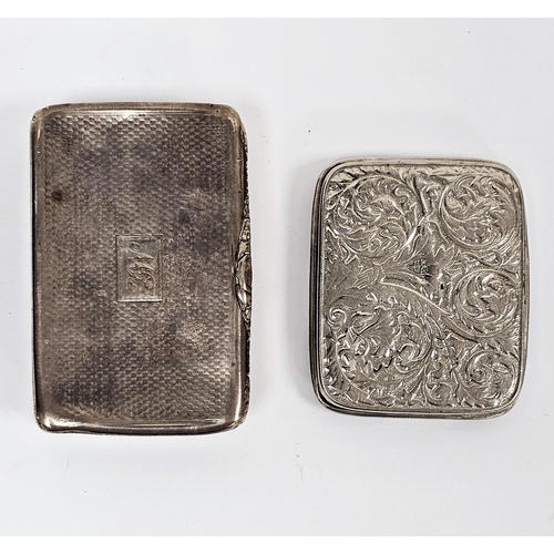 290 - George IV silver table snuffbox, London 1821 Charles Rawlings, of rectangular form with engine turne... 