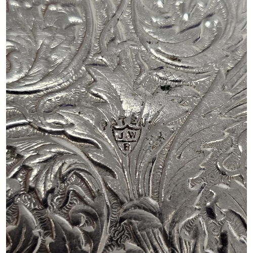 290 - George IV silver table snuffbox, London 1821 Charles Rawlings, of rectangular form with engine turne... 