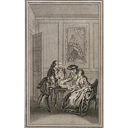 315 - Four framed  18th century French engravings, titled 'La Bonne Mere', 'Annete et Lubin', after de Bou... 