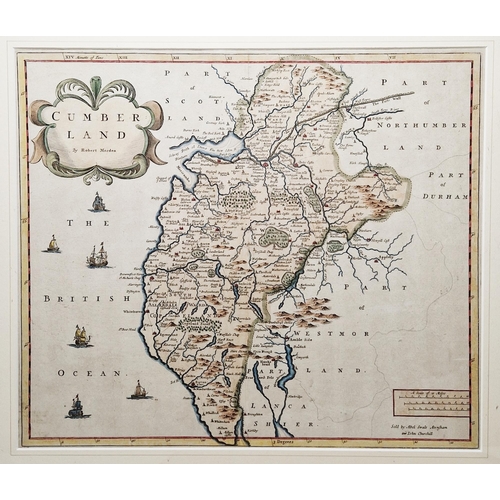 324 - After Robert Morden
 Three hand-coloured engraved maps to include 