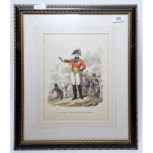 329 - Collection of 19th century coloured engravings and lithographs of military interest, including: a fr... 