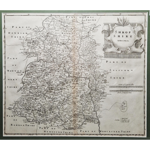 335 - Collection of maps after Robert Morden, including: Shropshire, Bark Shire, Surrey, Dorset Shire and ... 