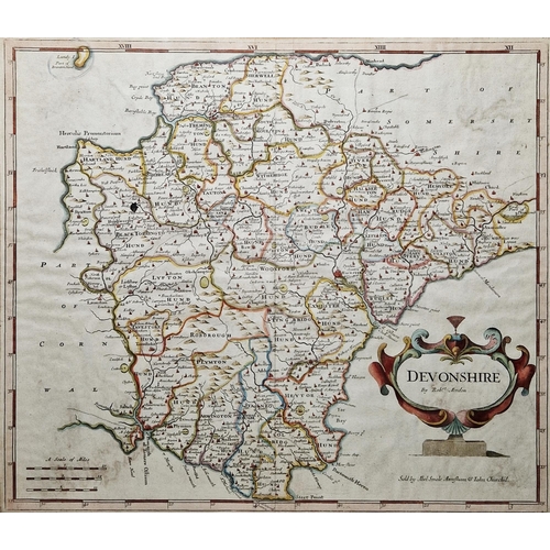 344 - Robert Morden (1650-1703)
  Three hand-coloured engraved maps to include 