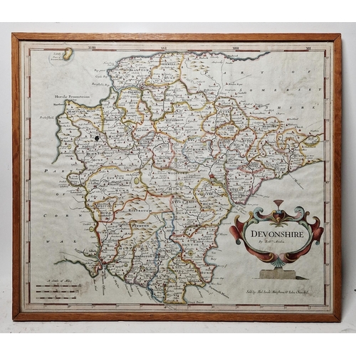 344 - Robert Morden (1650-1703)
  Three hand-coloured engraved maps to include 