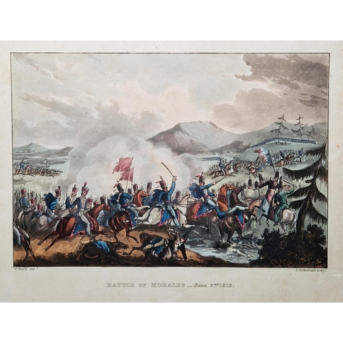 345 - A collection of 19th century military lithographs, engravings and aquatints to include Thomas Suther... 