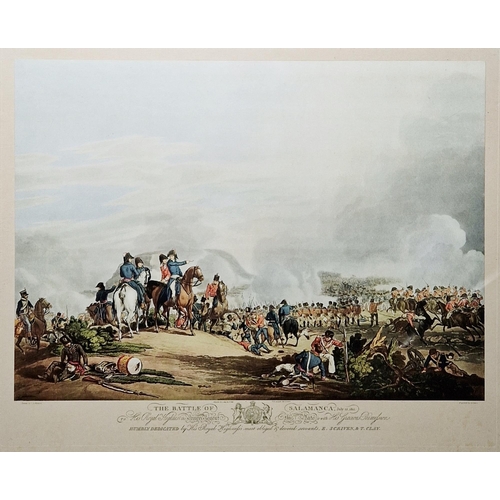 345 - A collection of 19th century military lithographs, engravings and aquatints to include Thomas Suther... 