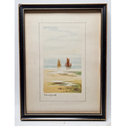 352A - Stanley A Burchett (XX)
 Set of three watercolour drawings 
 Coastal and river scenes, signed in pen... 