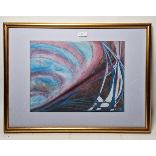 357 - Richard Turner (20th century)
 Pastel on paper
 Two abstract pastel drawings 'Jazz Pastel I - Crepus... 