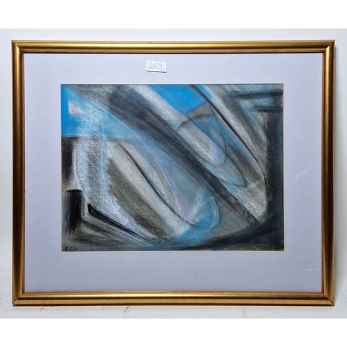 357 - Richard Turner (20th century)
 Pastel on paper
 Two abstract pastel drawings 'Jazz Pastel I - Crepus... 