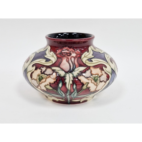 36 - Moorcroft pottery vase decorated in the 'Masquerade' pattern, of squat baluster form, stamped and da... 