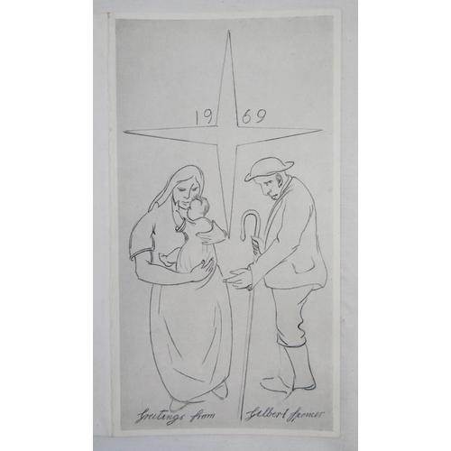 365A - Gilbert Spencer RA (1892-1979)
 Collection of self-designed Christmas cards sent from the artist Gil... 