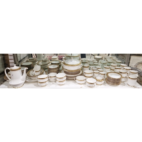 61 - Paragon bone china 'Athena' pattern part dinner, tea and coffee service, black marks, with gilt ovol... 