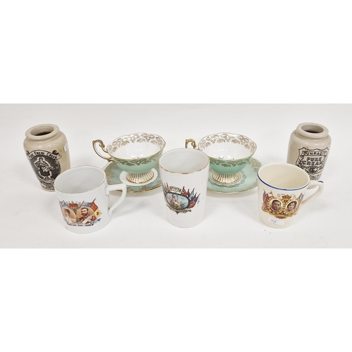 68 - Collection of Staffordshire pottery and porcelain Royal commemoratives, including: a 1937 coronation... 