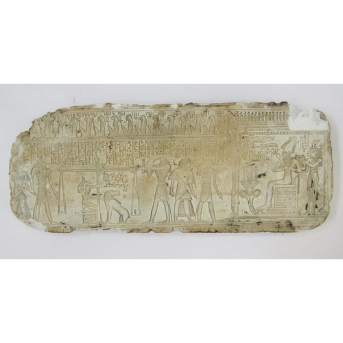 173 - Collection of Grand Tour and later Egyptian artefacts, plaster and pottery stela fragments including... 