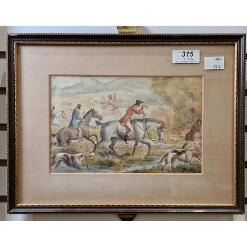 315 - Seven 19th/20th century hunting themed prints to include after Snaffles, C. L. Wood etc (7)