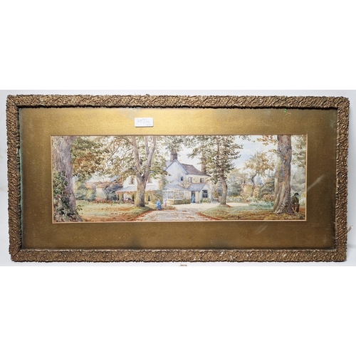 334 - LOT WITHDRAWN
C. R. (20th century)
 Watercolour
 Lakeside landscape, monogrammed CR lower left, fram... 