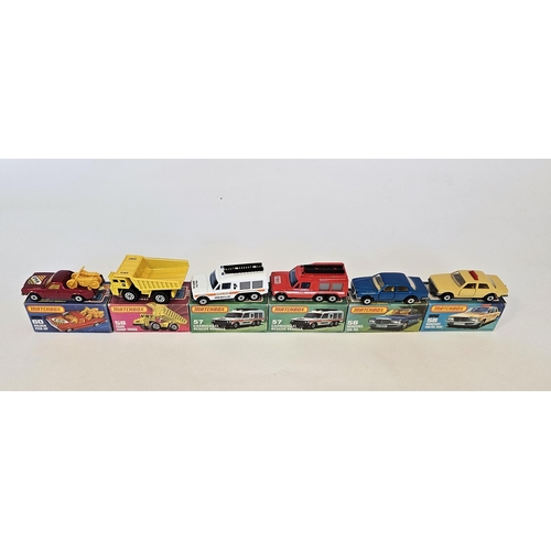 362 - Six boxed Matchbox Superfast 75 series diecast model cars to include No.56 Mercedes 450 SEL, No.56 M... 